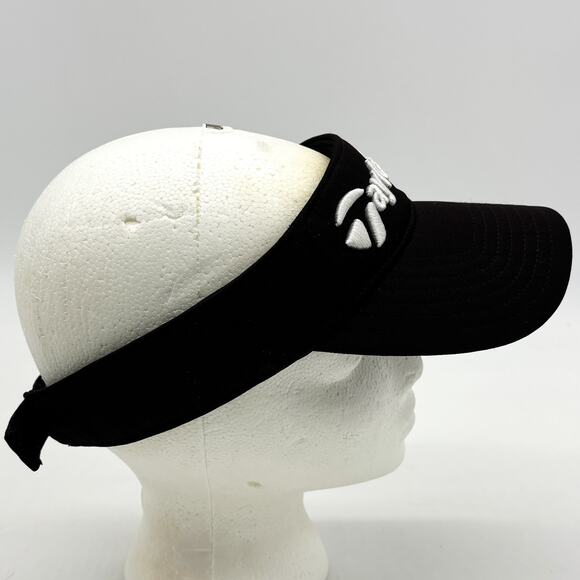Taylormade Golf Sun Visor Mens OSFA Black Golfing White Lettering Hat Adjustable - Picture 2 of 7